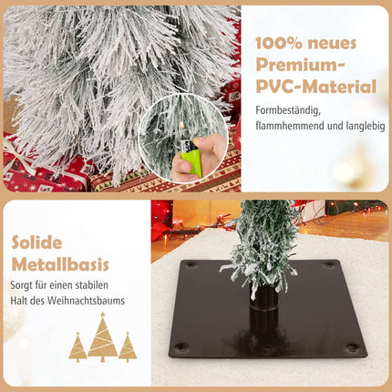 Artificial Christmas Tree Set with Lights, 90-150 cm, Snow-Tipped