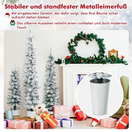 Umělé vánoční stromky, sada se sněhem, 3 velikosti (90-150 cm)