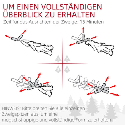 Umělý vánoční stromek, zasněžené větve, 180 cm, zelený