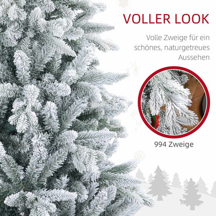 Umělý vánoční stromek, zasněžené větve, 180 cm, zelený