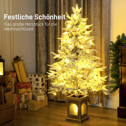 Umělý vánoční stromek, zasněžený vzhled, 100 LED, 8 režimů