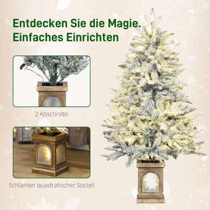 Umělý vánoční stromek, zasněžený vzhled, 100 LED, 8 režimů