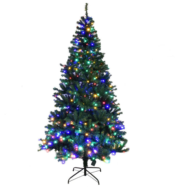 Umělý vánoční stromek s LED světly, 210cm