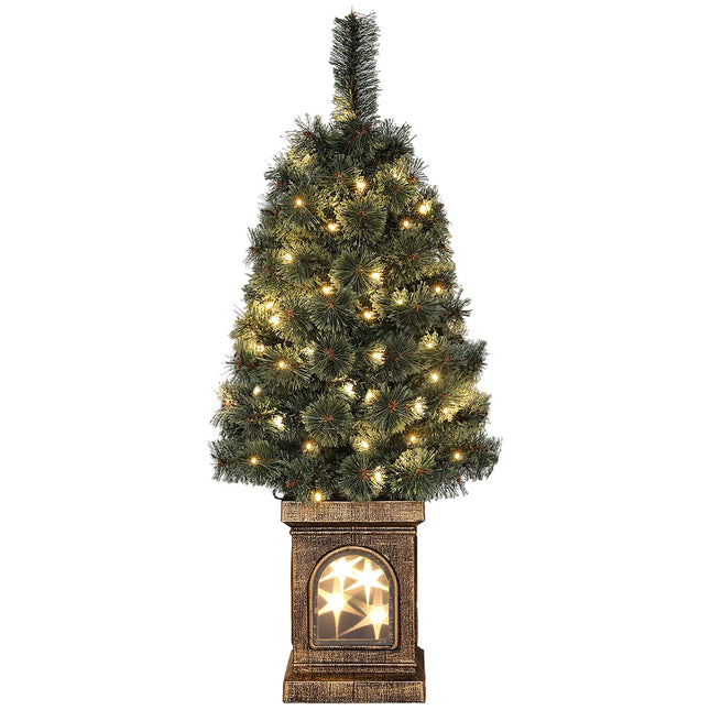 90 cm hoher künstlicher Weihnachtsbaum für den Innenbereich mit LED-Beleuchtung