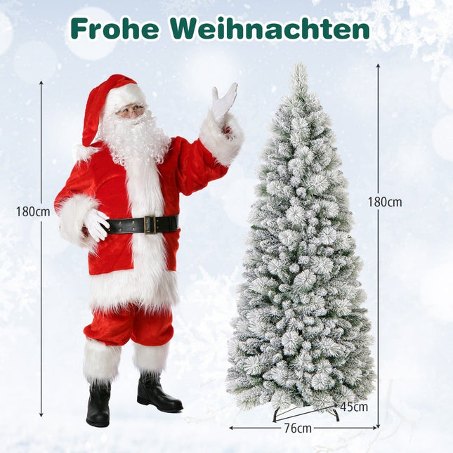 Umělý vánoční stromek se světly, 180 cm, zelená