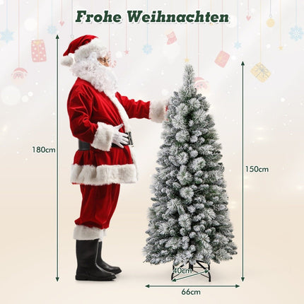 Umělý vánoční stromek se světly, sváteční stromek do domácnosti, zelená 150 cm