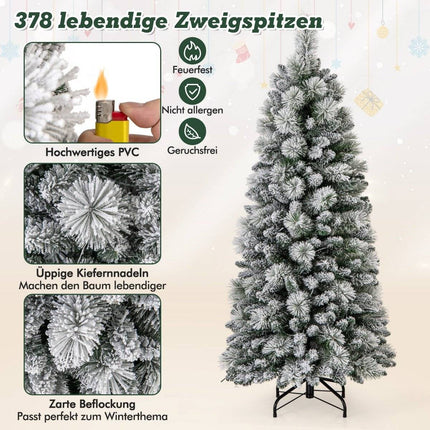 Umělý vánoční stromek se světly, sváteční stromek do domácnosti, zelená 150 cm