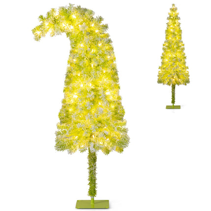 Umělý vánoční stromek se světly a sněhem, 150 cm