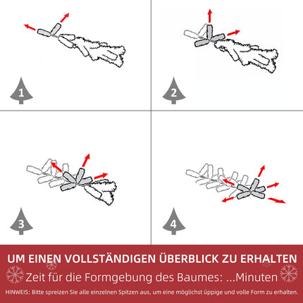 Umělý vánoční stromek 120 cm se sněhem a 200 větvičkami
