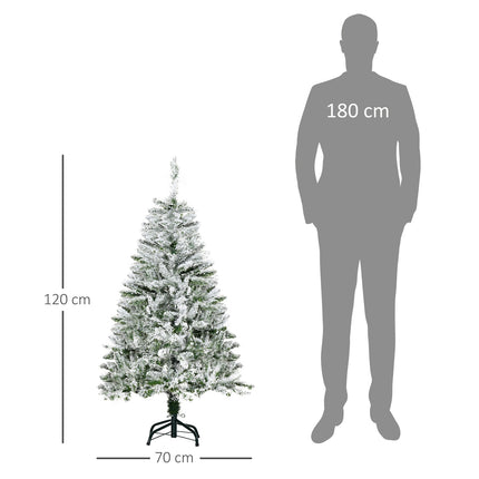 Umělý vánoční stromek 120 cm se sněhem a 200 větvičkami