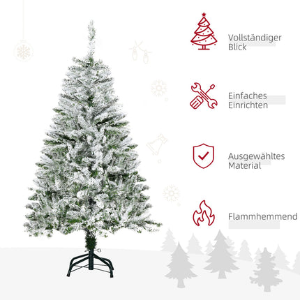 Umělý vánoční stromek 120 cm se sněhem a 200 větvičkami