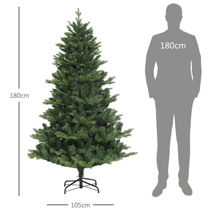 Umělý vánoční stromek, 180 cm vysoký, zelený do interiéru, snadná montáž