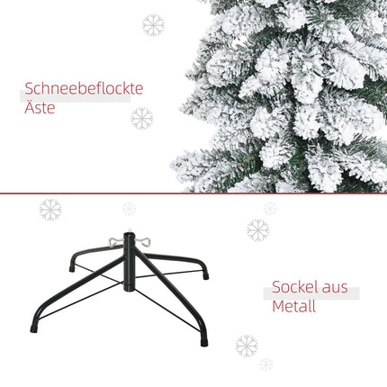 Artificial Christmas tree 210cm with snow and metal stand