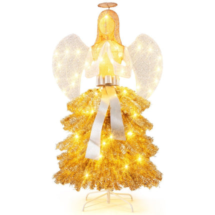 Artificial Christmas tree with angel figure Christmas decoration with warm white LED lights