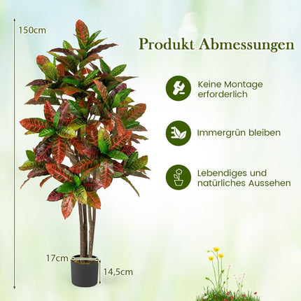 Umělý kroton 150cm s barevnými listy