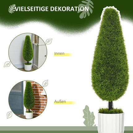 Umělé cypřiše s mechem – sada 2 ks, 90 cm