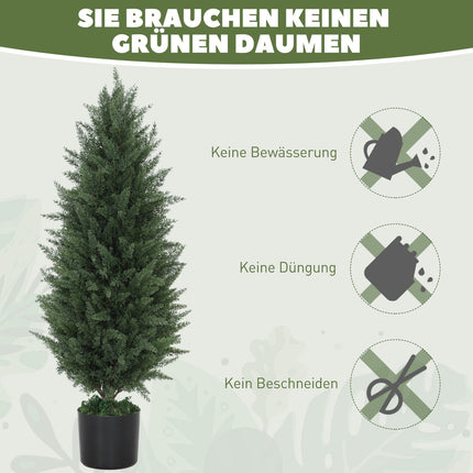 Sada 2 ks umělých cypřišů odolných vůči UV 90 cm