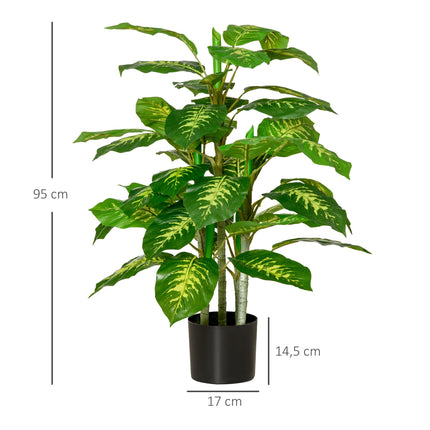 Artificial Dieffenbachia Plant, 95 cm, Indoor/Outdoor