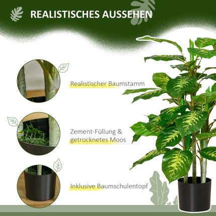 Artificial Dieffenbachia Plant, 95 cm, Indoor/Outdoor