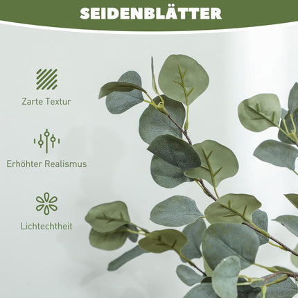 Velký umělý eukalyptus 150 cm s květináčem