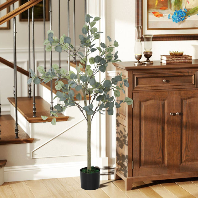 Velký umělý eukalyptus 150 cm s květináčem