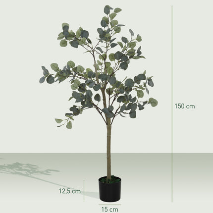Velký umělý eukalyptus 150 cm s květináčem