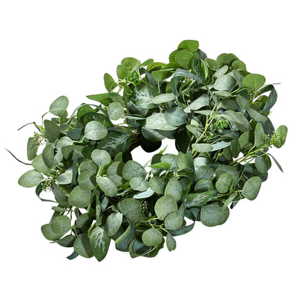 Artificial Eucalyptus Wreath, 26-Inch, Berries, Indoor-Outdoor