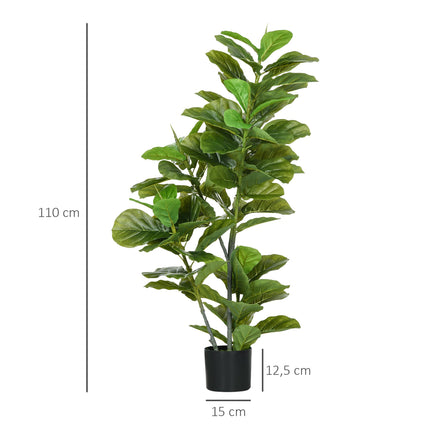 Umělý fíkus, 110 cm, 90 listů, s květináčem