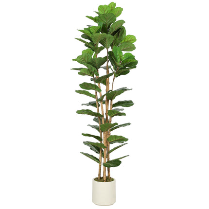 Umělý fíkus lyrovitý 180 cm, dřevěný kmen, květináč