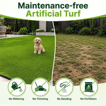 Artificial Grass Rug 5x1m, 20mm Pile, Drainage Holes