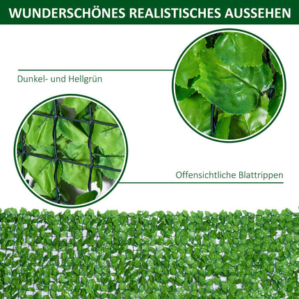 Umělý živý plot, stínící zástěna 300x150 cm – světle zelená