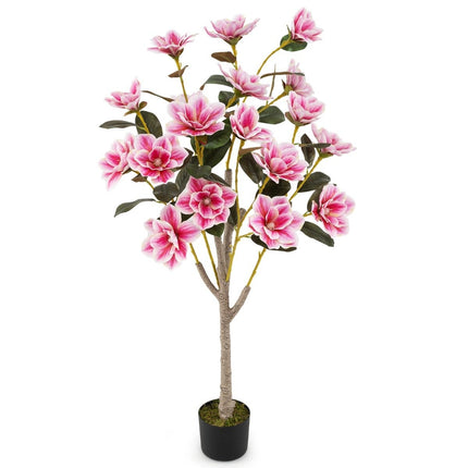 Umělá magnólie s květy, 90 cm, v květináči