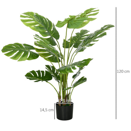 Umělá monstera 120 cm v květináči – věrná zeleň