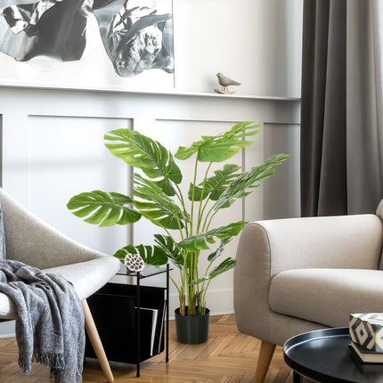 Umělá monstera 120 cm v květináči – věrná zeleň
