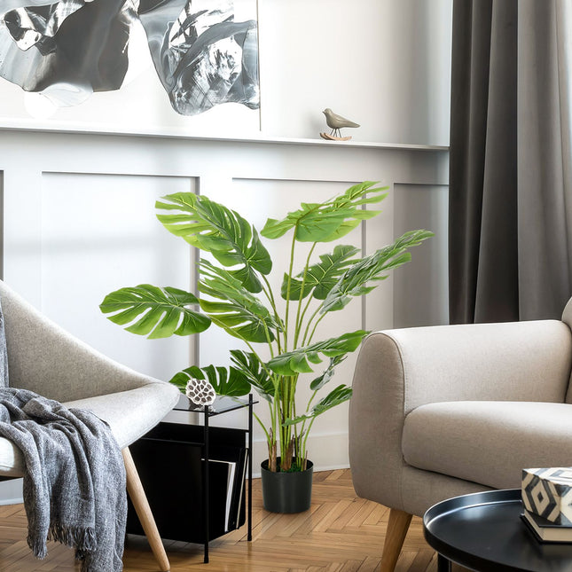 Umělá monstera 120 cm v květináči – věrná zeleň