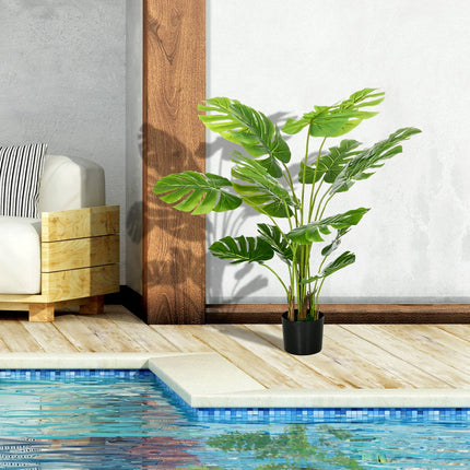 Umělá monstera 120 cm v květináči – věrná zeleň