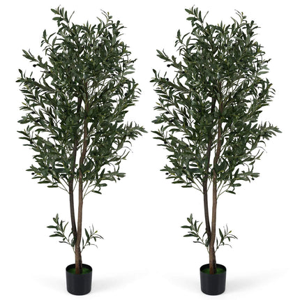 Sada umělých olivovníků, 1.8m, s plody a mechem