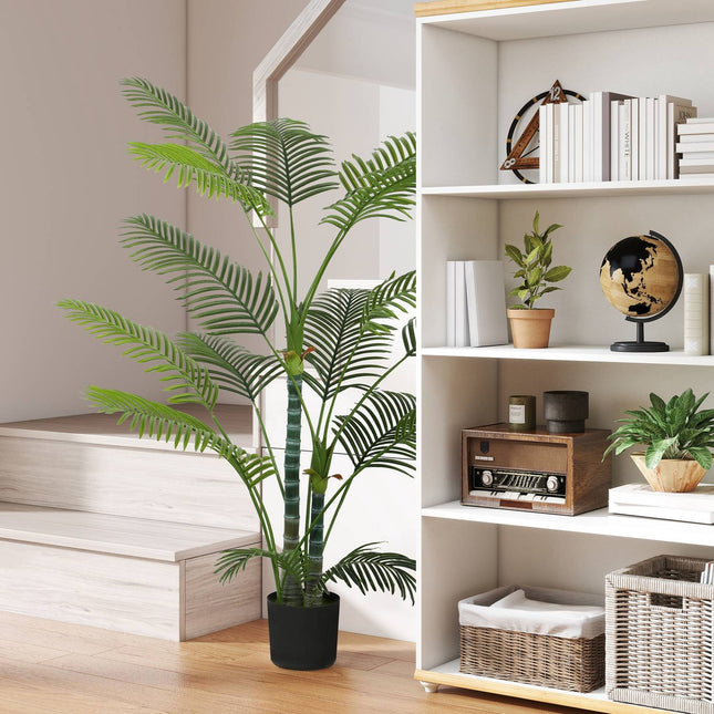Umělá palma, odolná proti UV, 175 cm, do interiéru i exteriéru