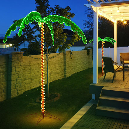 Umělá palma s LED světly, 168 cm, sklopný podstavec