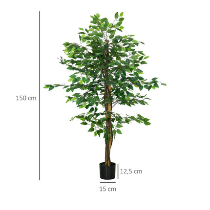 Umělý fíkus 150 cm v květináči – věrná pokojová rostlina