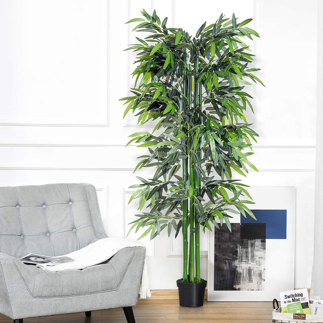Umělý bambus v květináči – 180 cm, realistický, zelený