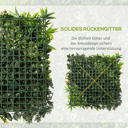 Artificial plant wall, UV protected, 12-pack, 50x50 cm
