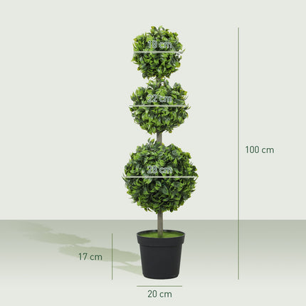 Umělé rostliny v květináčích, odolné proti UV, výška 100 cm