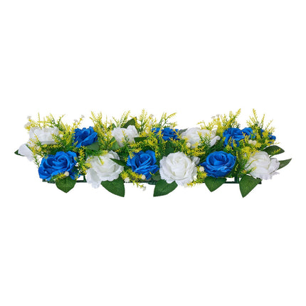 Artificial Rose Table Centerpieces, 10-Pack, Blue White