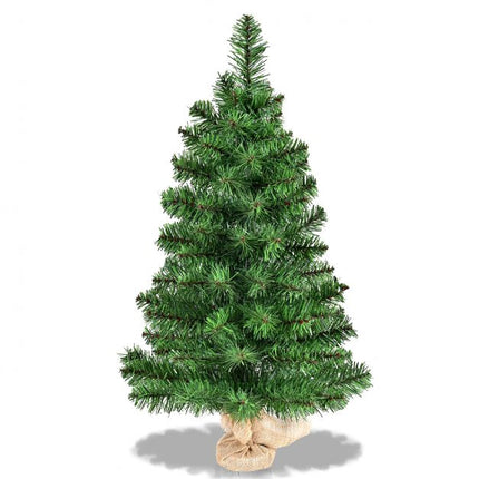 Umělý stolní vánoční stromek, 3 Ft, jutový podstavec, bez osvětlení