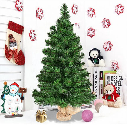 Umělý stolní vánoční stromek, 3 Ft, jutový podstavec, bez osvětlení