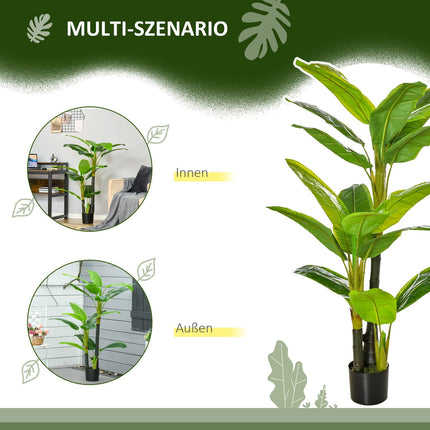 Umělý banánovník, 150cm, dekorace do interiéru i exteriéru
