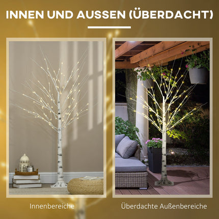 Umělá LED bříza 150 cm – vánoční a párty dekorace