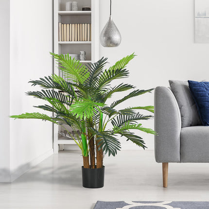 Umělá palma, 100 cm s 27 větvemi, dekorace do interiéru i exteriéru