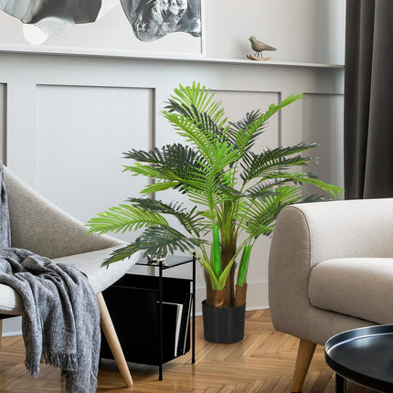 Umělá palma, 100 cm s 27 větvemi, dekorace do interiéru i exteriéru